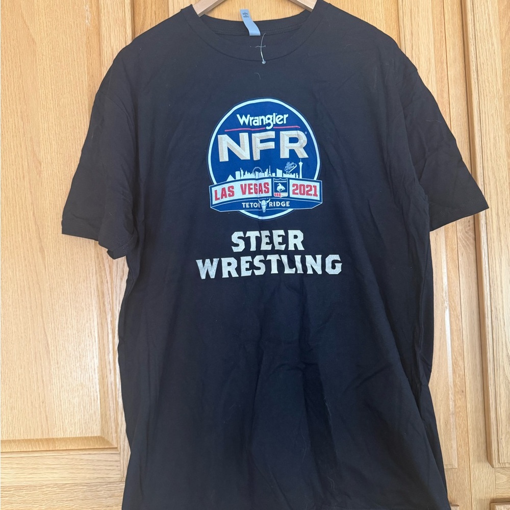 Wrangler Black NFR Steer Wrestling Tee